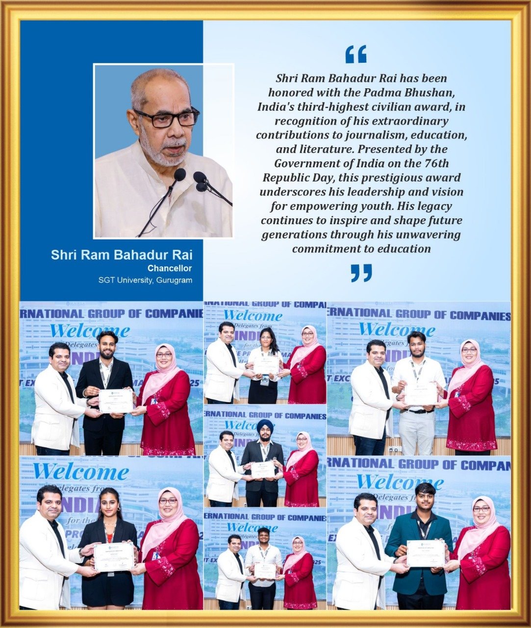 Rashtra Jagrookta | ग्लोबल माइंड्स को सशक्त बनाना: एसजीटी यूनिवर्सिटी...